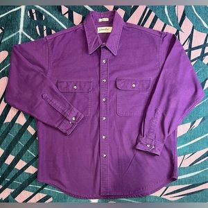 Vintage St. John’s Bay Chamois Long Sleeve Button Up Flannel Style Shirt
